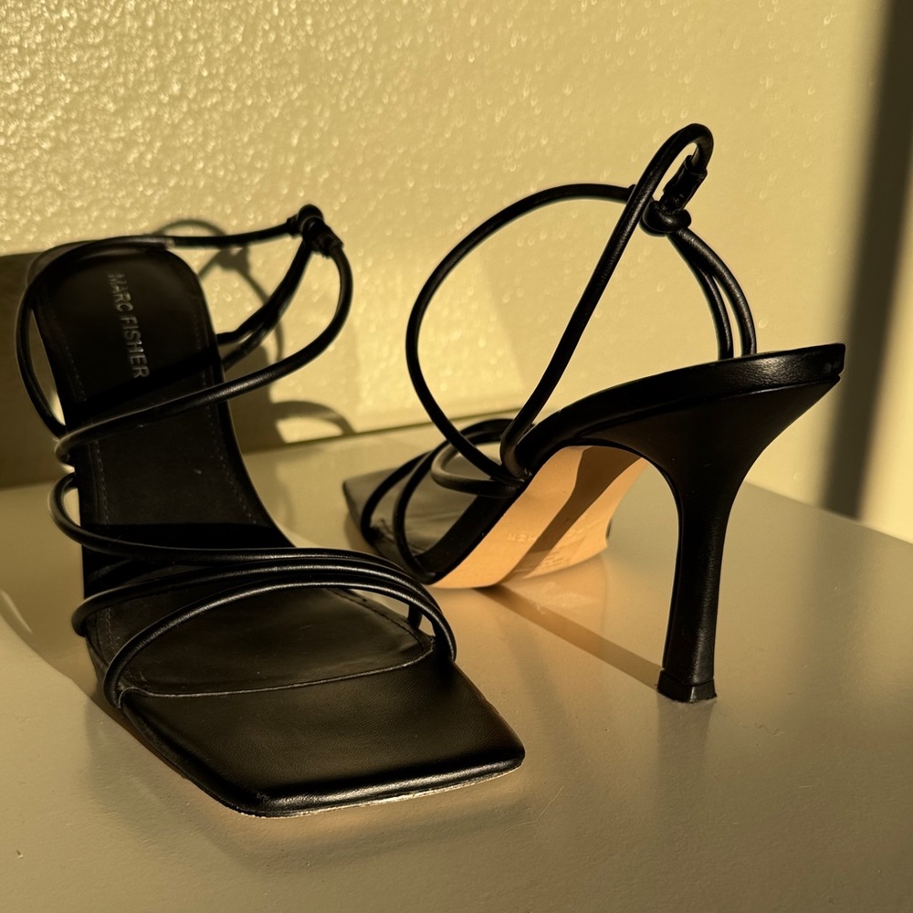 Marc Fisher Elegant Black Strappy Heels